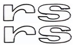 1967 camaro Fender Emblems, Rally Sport rs Logo, White and Chrome | Camaro Central