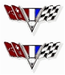 1967 Camaro Fender V-Flag Emblems, Pair