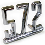 1967 Camaro Fender Emblem, 572 Engine Size, Chrome, Each | Camaro Central