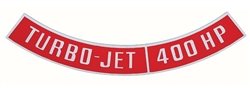 Air Cleaner Turbo-Jet Emblem, Die-Cast, 400 HP