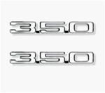 1968 Camaro 350 Front Fender Emblems Set, OE Style Pair