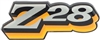1978 Grille Emblem, "Z28" Logo, YELLOW