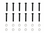 1967 - 1981 Small Block Chevy Camaro Exhaust Manifold Bolts Set with Washers, 24 Pieces