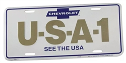 CHEVROLET USA-1 SEE THE USA License Plate
