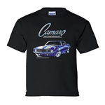 Kids 1969 Camaro Youth Sizes Black T-Shirt