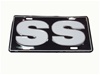 SS Black and White License Plate