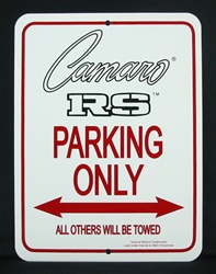 ***Discontinued*** Sign, Camaro RS Parking Only