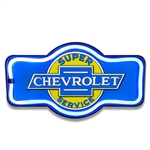 Super Chevrolet Service LED Neon Looking Sign, 17" Marquee Shape