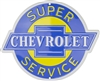 Super Chevrolet Service, Die Cut Metal Sign