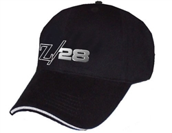 Black Baseball Hat Cap with Liquid Metal CHROME Z/28