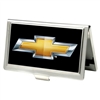 Chevy Bowtie Business Card Holder, Black / Gold