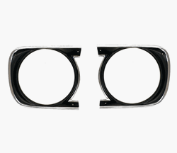 1968 Camaro Standard Grille Headlight Bezels, Pair