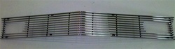 1968 Camaro Billet Aluminum Grille Overlay, Standard Fit with Park Light Holes, Polished Face with Black Inner Details