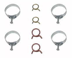 1967 - 1968 Camaro Heater Hose and Radiator Hose Clamps Set, 8 Pieces