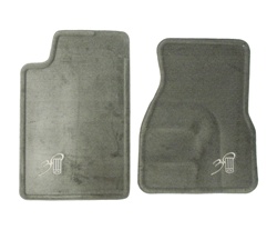 1993 - 1997 Floor Mats Set, Front, 30th Anniversary, Gray with Embroidered Bowtie
