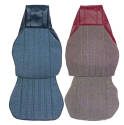 1982 - 1985 Camaro Standard Vinyl with Millport Cloth Insert Front Bucket Seat Cover Upholstery Set