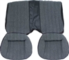 1982 - 1985 Camaro Standard Vinyl with Millport Cloth Insert Rear Seat Cover Upholstery Set