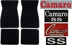1969 Camaro Floor Mats Set, Custom Carpeted with Choice of Logos and Colors