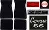 1970 Camaro Floor Mats Set, Custom Carpeted with Choice of Logos and Colors