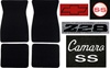 1973 Camaro Floor Mats Set, Custom Carpeted with Choice of Logos and Colors