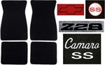 1973 Camaro Floor Mats Set, Custom Carpeted with Choice of Logos and Colors