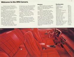 1976 Camaro Rear Seat Covers Set, LT Custom, Cloth
