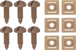 1982 - 1992 Light Saddle Camaro Interior Rear Hatch Cargo Trim Panel Screw and Plastic Nut Kit, 12 Piece Set