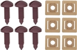 1982 - 1992 Maroon Red Camaro Interior Rear Hatch Cargo Trim Panel Screw and Plastic Nut Kit, 12 Piece Set