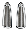 1968 - 1969 Camaro Door Jamb Air Vent Louvers, Custom Billet Aluminum, Polished, Pair