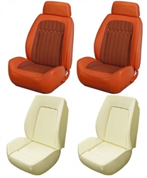 1969 DLX Camaro Custom TMI Sport II Seat Front Seat Covers and Foam Set, Deluxe Houndtooth Interior