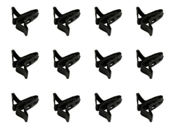 image of 1967 - 1969 Camaro Headliner Metal Tack Strip Mounting Bracket Hardware Clips Set, 12 Piece Kit