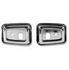 1968 - 1969 Camaro Deluxe Interior Door Grab Handle Chrome Bezels Set, Pair