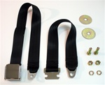 Chrome Lift Latch Replacement Seat Belt with Hardware, Choice of Color, Each