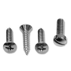 1967 - 1969 Camaro Roof Sunvisor Chrome Support Screws, Coupe Set