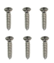 1982 - 1992 Chrome Sunvisor Support Screw Set-6 Pieces