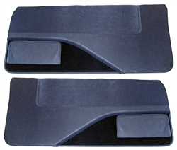 1982 - 1992 Camaro Door Panels Set, Madrid Velour with Cut Pile Carpet and Vinyl Map Pockets