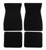 1967 - 1969 Camaro Floor Mat Set Carpeted Black, Cut Pile