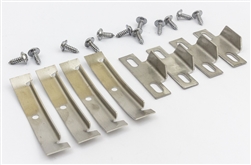 1978 - 1981 Camaro Stainless Steel Complete Fisher T-Top Retainer Clip and Tab Set with Mounting Hardware