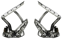 1967 1968 1969 Camaro Hood Hinges Set, Show Quality Chrome Plated, Pair LH and RH