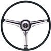 1968 Camaro Steering Wheel Kit, Satin Chrome 3-Spoke Shroud, Choice of Horn Button