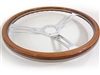 1967 - 1989 Camaro Custom Genuine Wood Steering Wheel with Outer Band