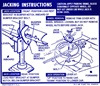 1969 Instruction Information Decal, Trunk Jacking, Convertible with Space Saver, 3949510