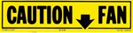 1981 - 1982 Camaro Caution Fan Decal, Yellow and Black, 14030122