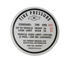 1967 Camaro Tire Pressure Decal, SS 350/396, Build Date After 11-16-66, 3909997 | Camaro Central