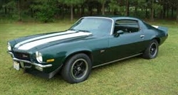 1970 - 1972 Camaro Z28 Stencil Stripe Set Except Rally Sport with Tall Rear Spoiler, Straight Rear