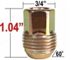 1982 - 2002 Camaro Wheel Lug Nut - Gold Cadium Plated - OE Style, GM 12mm 1.50 Type Lug Nut with External Threads