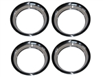 15 X 8 Chevy Rally Wheel Trim Rings, Replacement Style with Rounded Smooth Edge, Set 4