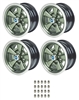 1970 - 1981 Five Spoke Mag Wheel Kit, New with Center Cap and Trim Ring Choices