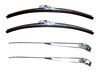 1967 - 1969 Camaro Windshield Wiper Arms and Blades Kit for Hardtops, Brushed Finish