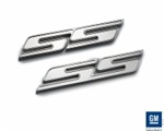 2010 -2011 Camaro SS Badge Emblems Pair, Polished Billet Chrome